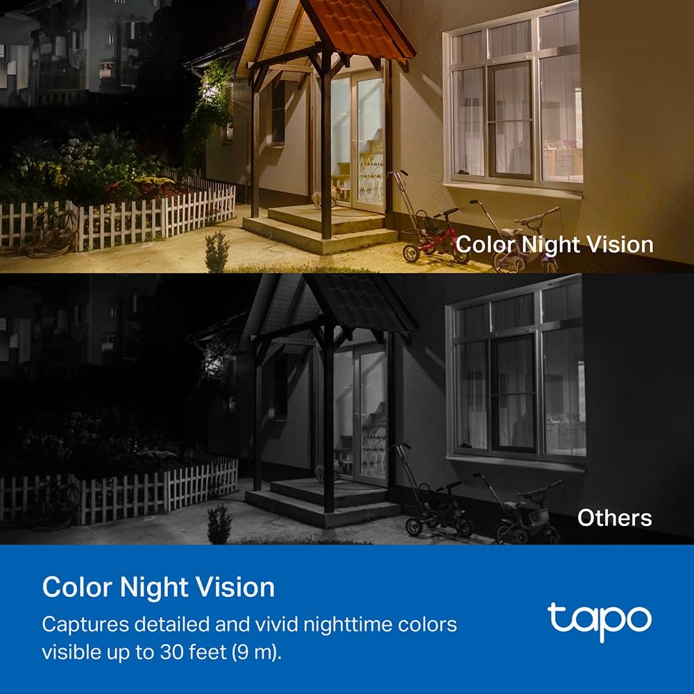 TP-Link Tapo Solar-Powered Security Camera Kit, 2K Wireless Battery Camera w/Solar Panel Base, Smart Person Detection, SD/Cloud Storage, Spotlight Color Night Vision, No Hub Needed (Tapo C410 KIT) 🍁 All In One Marketplace Canada