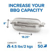 Napoleon Rotisserie Grill Basket Accessory in Stainless Steel - 64000 - Fits All Standard Spit Rods, Best for Even Cooking of Wings, Fries and Roasted Veggies 🍁 All In One Marketplace Canada