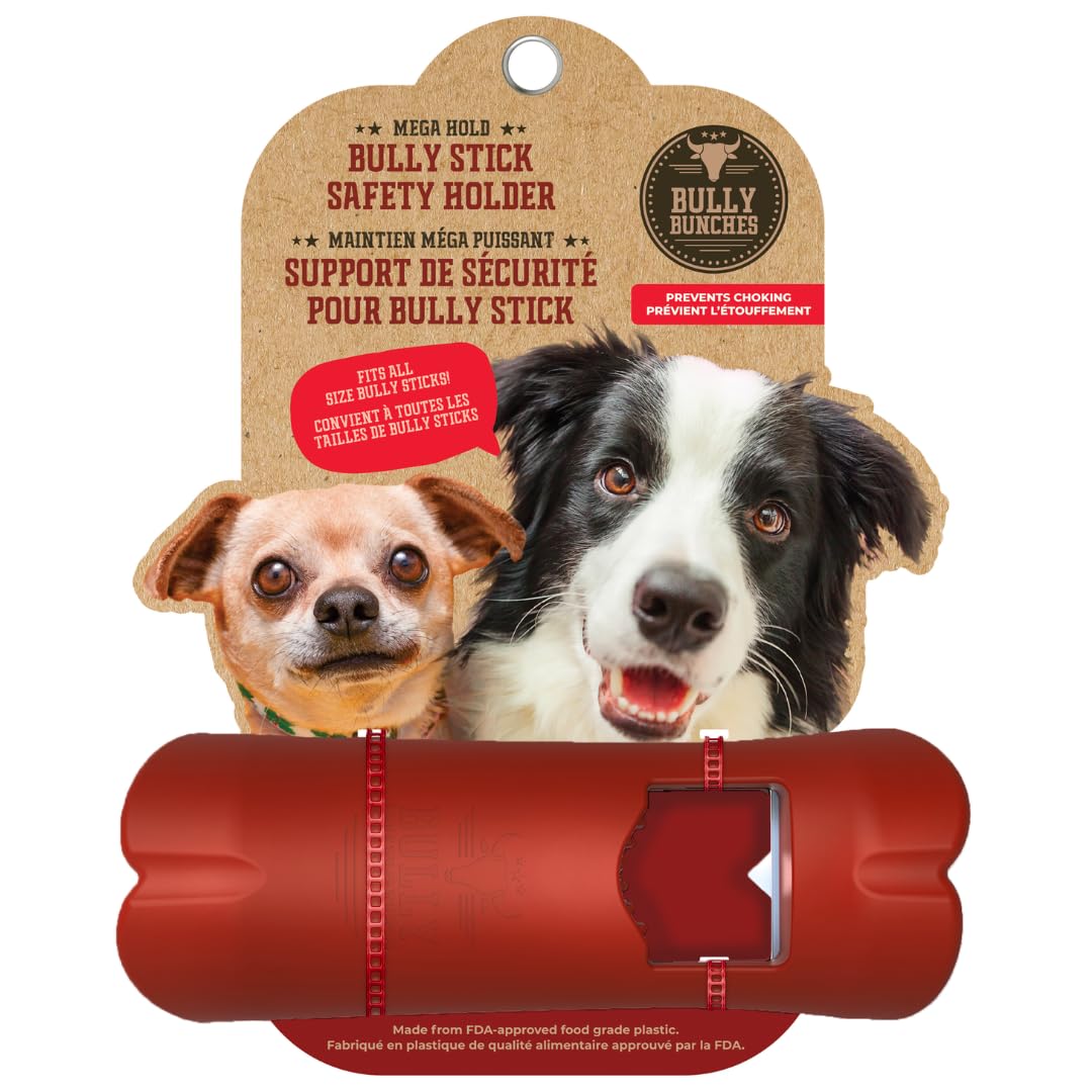 Bully Bunches Mega Hold Anti-Choking Bully Stick Safety Holder for Small, Medium and Large Dogs - Fits All Sized Bully Sticks & Works with Other Chews 🍁 All In One Marketplace Canada
