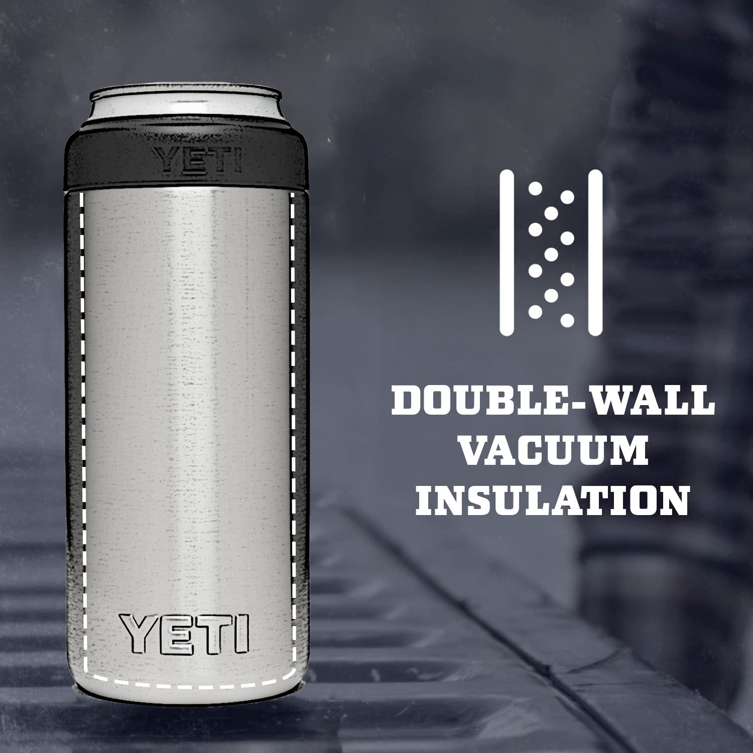 YETI Rambler 12 oz. Colster Slim Can Insulator for The Slim Hard Seltzer Cans, Black 🍁 All In One Marketplace Canada