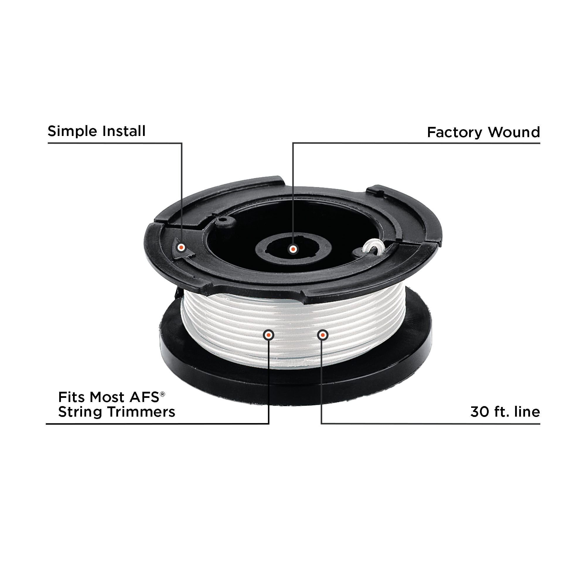 BLACK+DECKER Trimmer Line Replacement Spool, Autofeed 30 ft, 0.065-Inch, 2-Pack (AF-100-2) 🍁 All In One Marketplace Canada