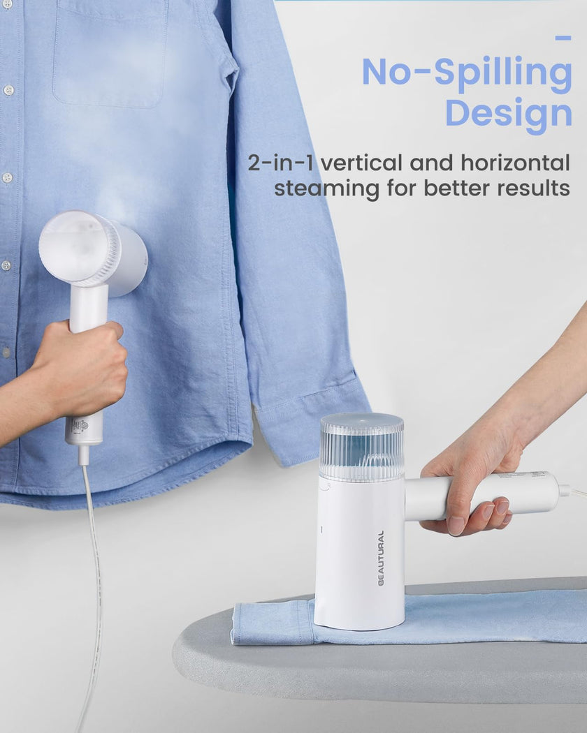 BEAUTURAL Steamer for Clothes, Foldable Handheld Clothing Wrinkles Remover for Garments, 30-Second Fast Heat-up, Portable Fabric Steamer for 120V Countries, Not for Use in 220V Such as Europe 🍁 All In One Marketplace Canada