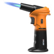 Butane Torch Lighter – Refillable Adjustable Flame Torch with 0‑90° Rotating Head, Safety Lock & Continuous Flame – Kitchen Torch for Creme Brulee, Soldering, BBQ & DIY Crafts (Orange and Black) 🍁 All In One Marketplace Canada