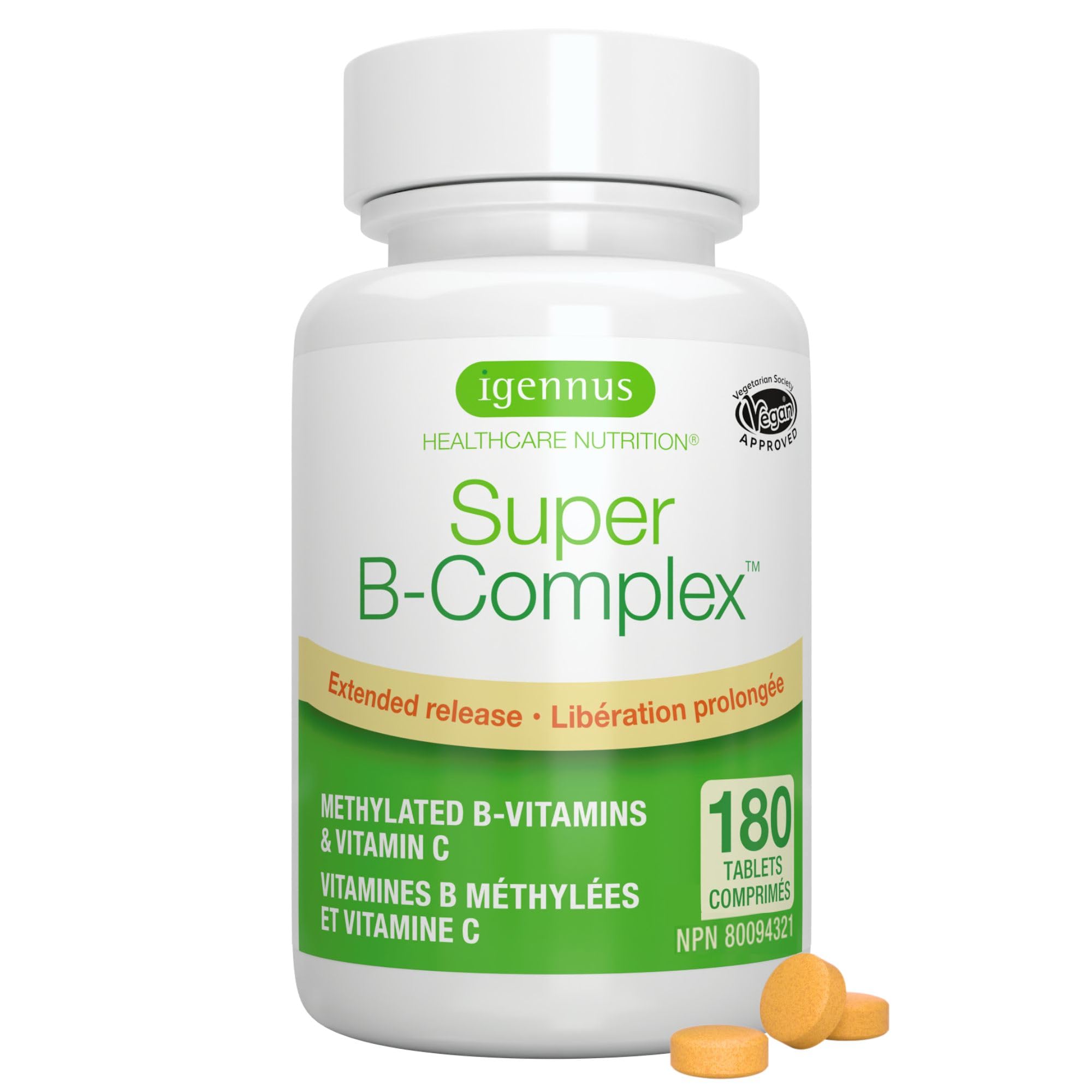 Igennus Super B-Complex - High Strength Methylated B Vitamins, Clean Label 🍁 All In One Marketplace Canada