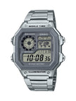 Casio Men's 10 Year Battery Quartz Watch with Stainless Steel Strap, Silver, 24.1 (Model: AE-1200WHD-7AVCF) 🍁 All In One Marketplace Canada