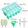Popsicle Molds 10 Cells, Silicone Ice Cream Mould with Sticks, Non-Stick Ice Lolly Mold with Silicone Funnel and Brush, BPA Free 🍁 All In One Marketplace Canada