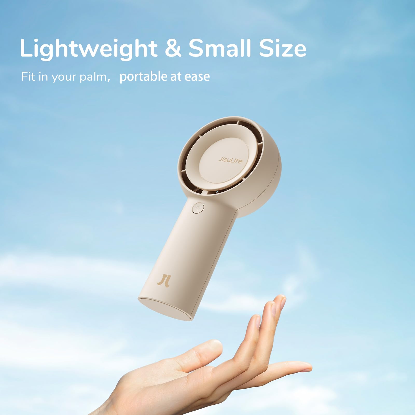 JISULIFE Handheld Turbo Fan [16H Max Cooling Time] Mini Portable Hand, 4000mAh USB Rechargeable Personal, Battery Operated Small Pocket Fan with 5 Speeds for Travel/Outdoor/Home/Office - Brown 🍁 All In One Marketplace Canada