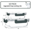 [10-Pack] MCIRCO Glass Meal Prep Containers With Lids, Food Storage With Snap Locking Lids, Airtight Lunch Boxes, Microwave, Oven, Freezer and Dishwasher Safe 🍁 All In One Marketplace Canada