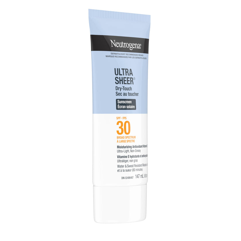 Neutrogena Sunscreen Lotion SPF 30, Ultra Sheer Dry-Touch Sun Cream, Oxybenzone-free, Dermatologist-tested, Water Resistant & Non-Greasy, 147mL 🍁 All In One Marketplace Canada