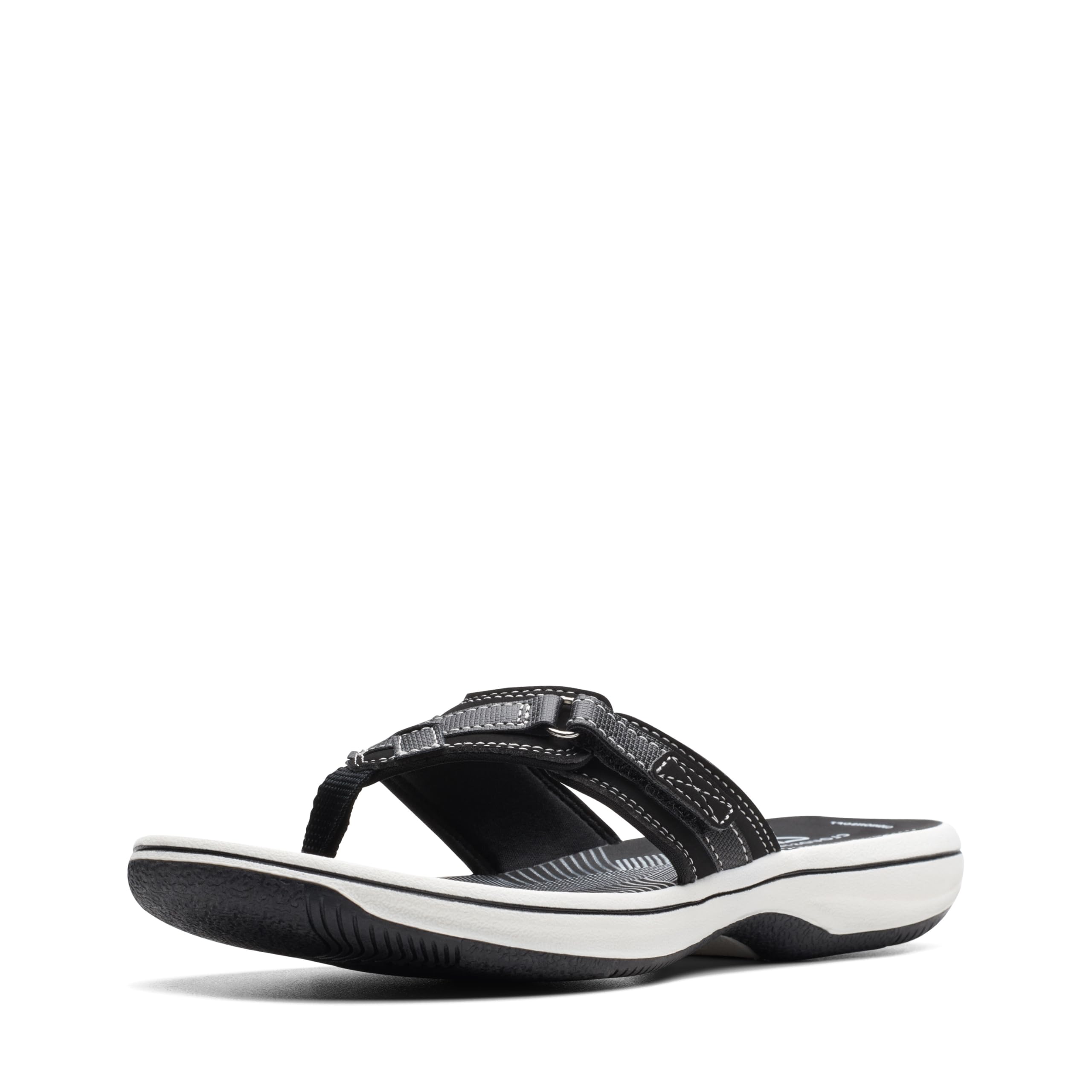 Clarks Cloudsteppers Women's Breeze Sea Flip-Flop, Black Synthetic, 6 Medium US 🍁 All In One Marketplace Canada