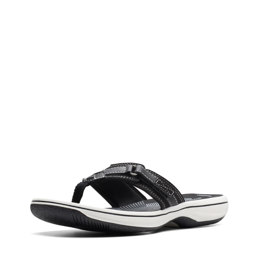 Clarks Women's Breeze Sea Flip-Flop, Black Synthetic, 10 🍁 All In One Marketplace Canada