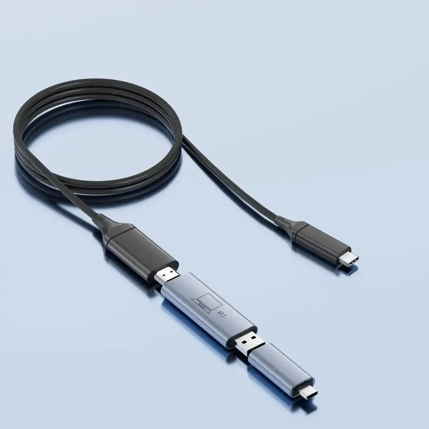 TUTT H6 USB-A and USB-C to HDMI High Definition Video Cable |  M1/M2/M3/M4 & Windows Signal Conversion Adapter Hub