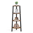 VASAGLE Corner Shelf Stand, 4-Tier Corner Bookshelf, Industrial Ladder Shelf, Plant Stand for Living Room, Office, Kitchen, Rustic Brown and Matte Black ULLS34X 🍁 All In One Marketplace Canada