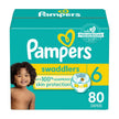 Pampers Swaddlers Diapers, Size S6 (23-44 lbs), 80 Count, Absorbent, Keeps Baby Dry and Comfortable, Skin Safe Disposable Baby Diaper 🍁 All In One Marketplace Canada