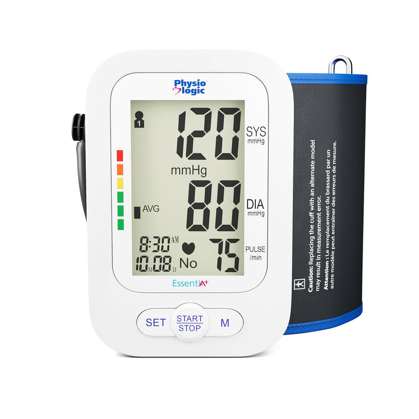 Physio Logic Essentia+ Clinically Accurate, Affordable Blood Pressure Monitor for Home Use, Easy 1-Touch Operation, Premium XL Display, 2-User, 120 Readings, Wide Cuff (22–42 cm), Compact Carry Case 🍁 All In One Marketplace Canada