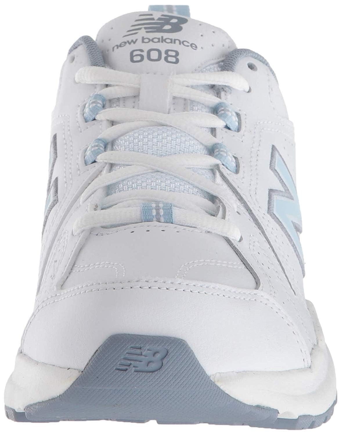 New Balance Women's 608 V5 Casual Comfort Cross Trainer, White/Light Blue, 8.5 W US 🍁 All In One Marketplace Canada