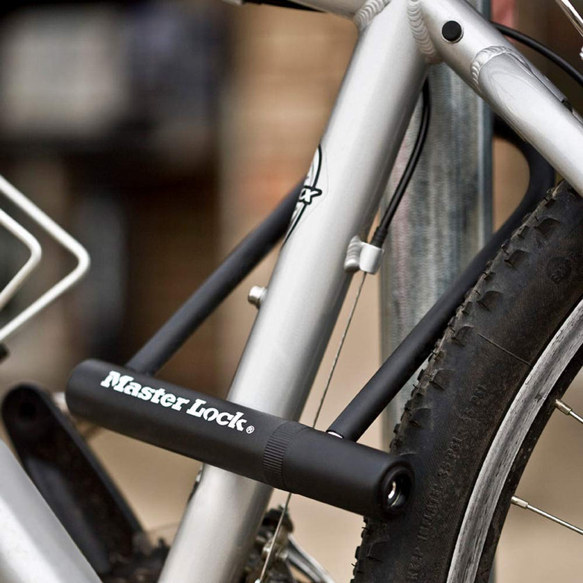 Master Lock Black Bike Lock with Key, Standard Size U-Lock for Bicycles and Other Outdoor Equipment, Anti-Theft Lock for Bikes, 8320D 🍁 All In One Marketplace Canada