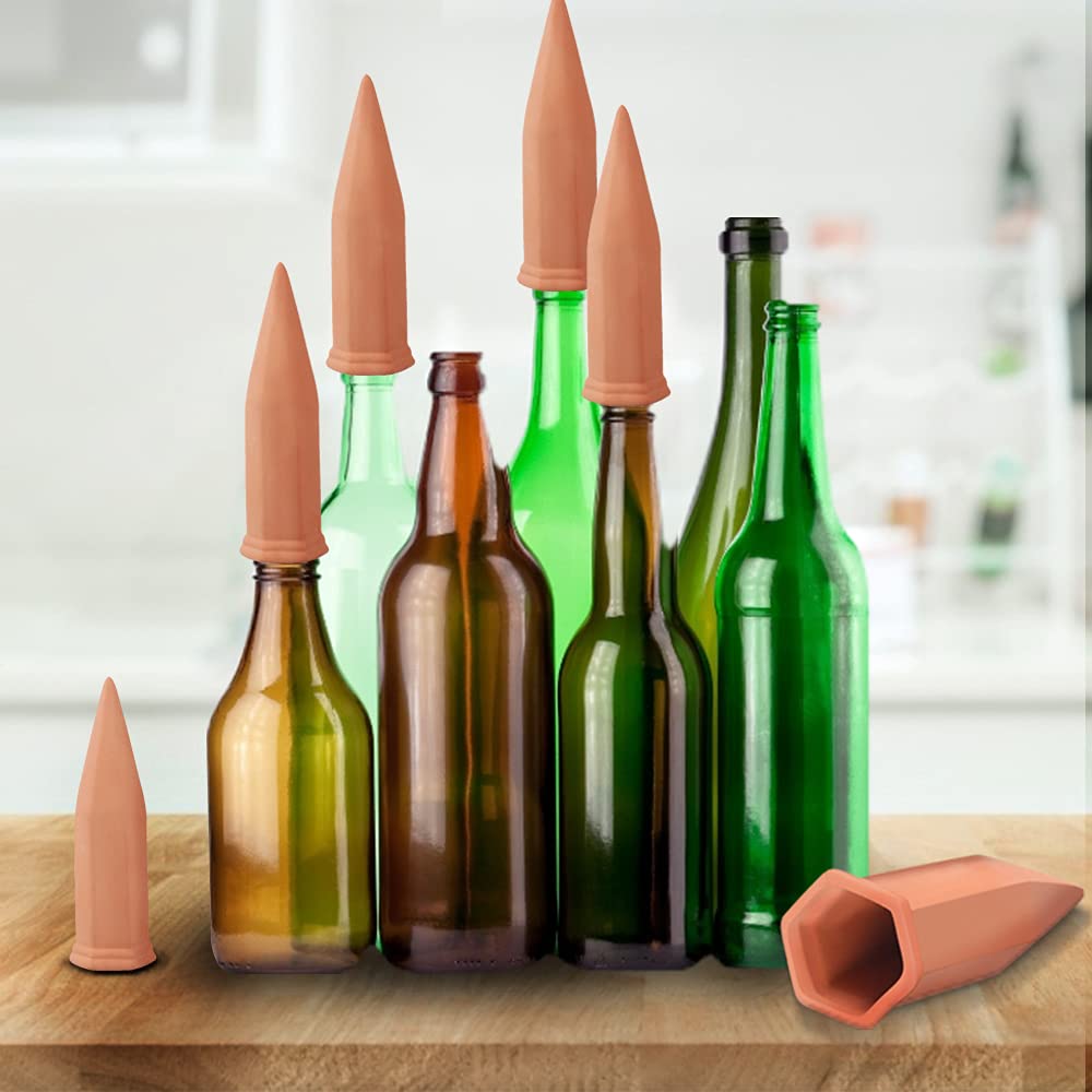 Fu Store 10PCS Plant Watering Stakes Automatic Plant Drippers Waterers for Vacations Plant Watering Devices Terracotta Self Waterinq Spikes for Wine Bottles Great for Indoor Outdoor Plants 🍁 All In One Marketplace Canada