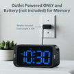 Odokee Digital Dual Alarm Clock for Bedroom, Easy to Set, 0-100% Dimmer, USB Charger, 5 Sounds Adjustable Volume, Weekday/Weekend Mode, Snooze, 12/24Hr, Battery Backup, Compact Clock for Bedside(Blue) 🍁 All In One Marketplace Canada