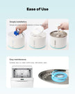 FluffyUnion Cat Water Fountain with Stainless Steel Lid, 2.4L/81oz Automatic Water Dispenser for Cats and Dogs 🍁 All In One Marketplace Canada