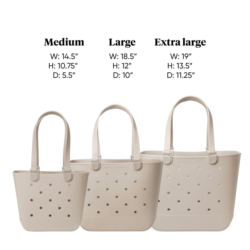 Simple Modern Waterproof Rubber Beach Bag | Extra Large | Beige 🍁 All In One Marketplace Canada