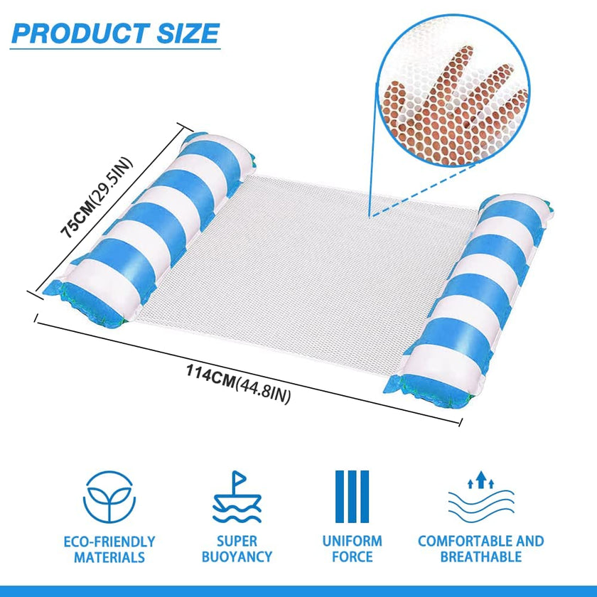 FUNNYTA 2 Pack Water Hammock, 4-in-1 Multi-Portable Water Pool Float Hammock (Saddle, Lounge Chair, Hammock and Drifter) for Adults, Suitable for Travel, Family and Recreation 🍁 All In One Marketplace Canada