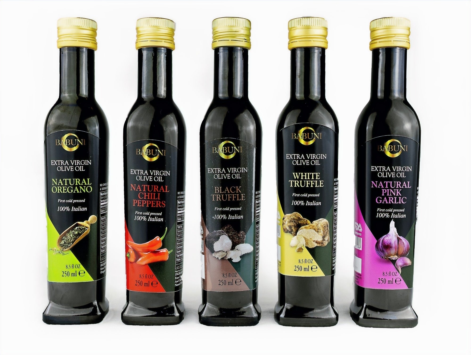 5 Flavored Oil Set (finishing oil) Non GMO, Cold Pressed