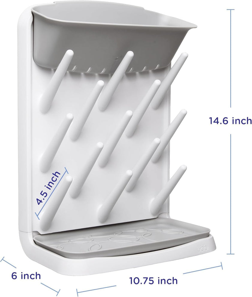 Ubbi Vertical Baby Bottle Drying Rack, Countertop Drying Rack Baby Accessory, Grey 🍁 All In One Marketplace Canada