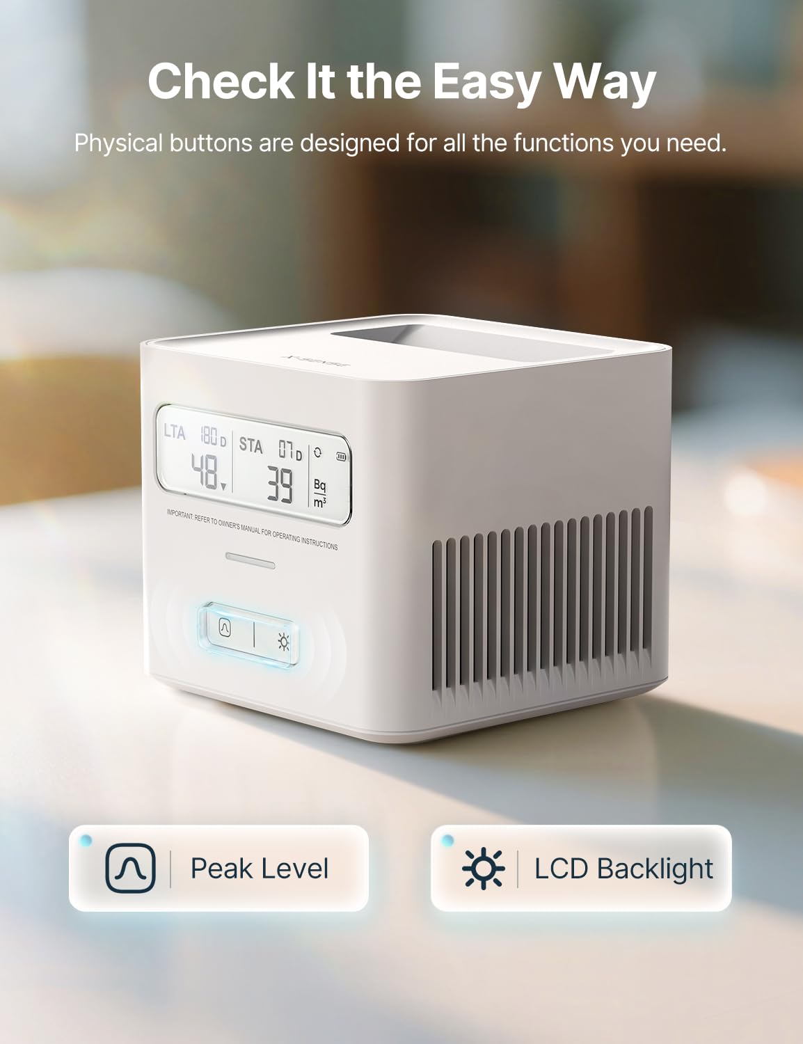 X-Sense Radon Detector for Home with LCD, Battery Powered, White 🍁 All In One Marketplace Canada