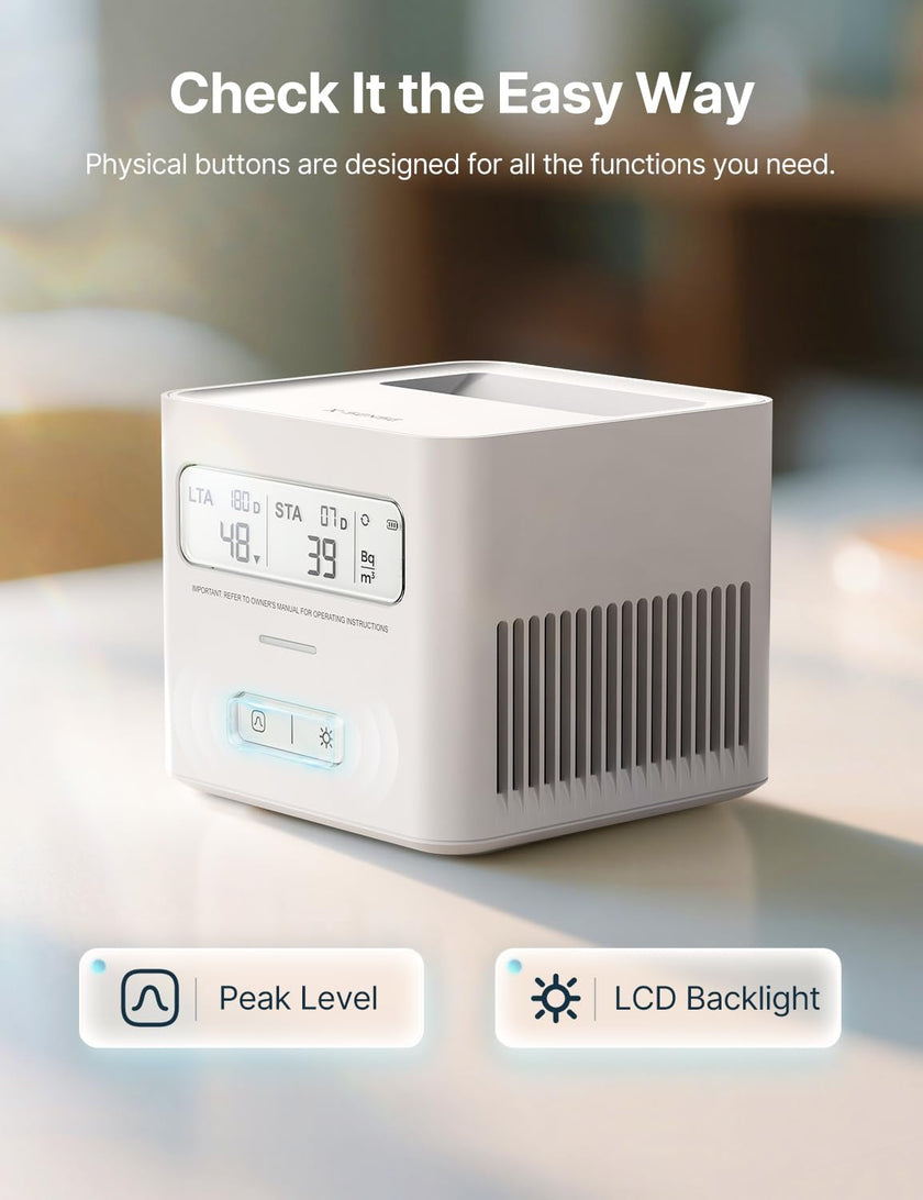 X-Sense Radon Detector for Home with LCD, Battery Powered, White 🍁 All In One Marketplace Canada