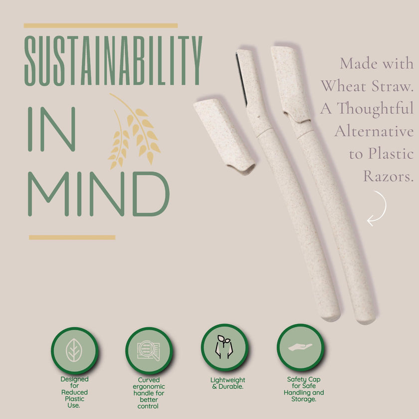 Jasclair Dermaplaning Razor for Women | Exfoliating Facial Razor for Peach Fuzz Removal & Smooth Skin | Precision Blade for Eyebrows & Face | Gentle At-Home Exfoliation Tool | Foldable, Reusable 🍁 All In One Marketplace Canada
