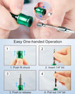 Upgrade, Push to Unlock,katerk 6pcs 1/4 inch Hex Shank Aluminum Alloy Screwdriver Bits Holder Light-weight Quick-change Extension Bar Keychain Drill Screw Adapter Change Portable, With Black Carabiner 🍁 All In One Marketplace Canada