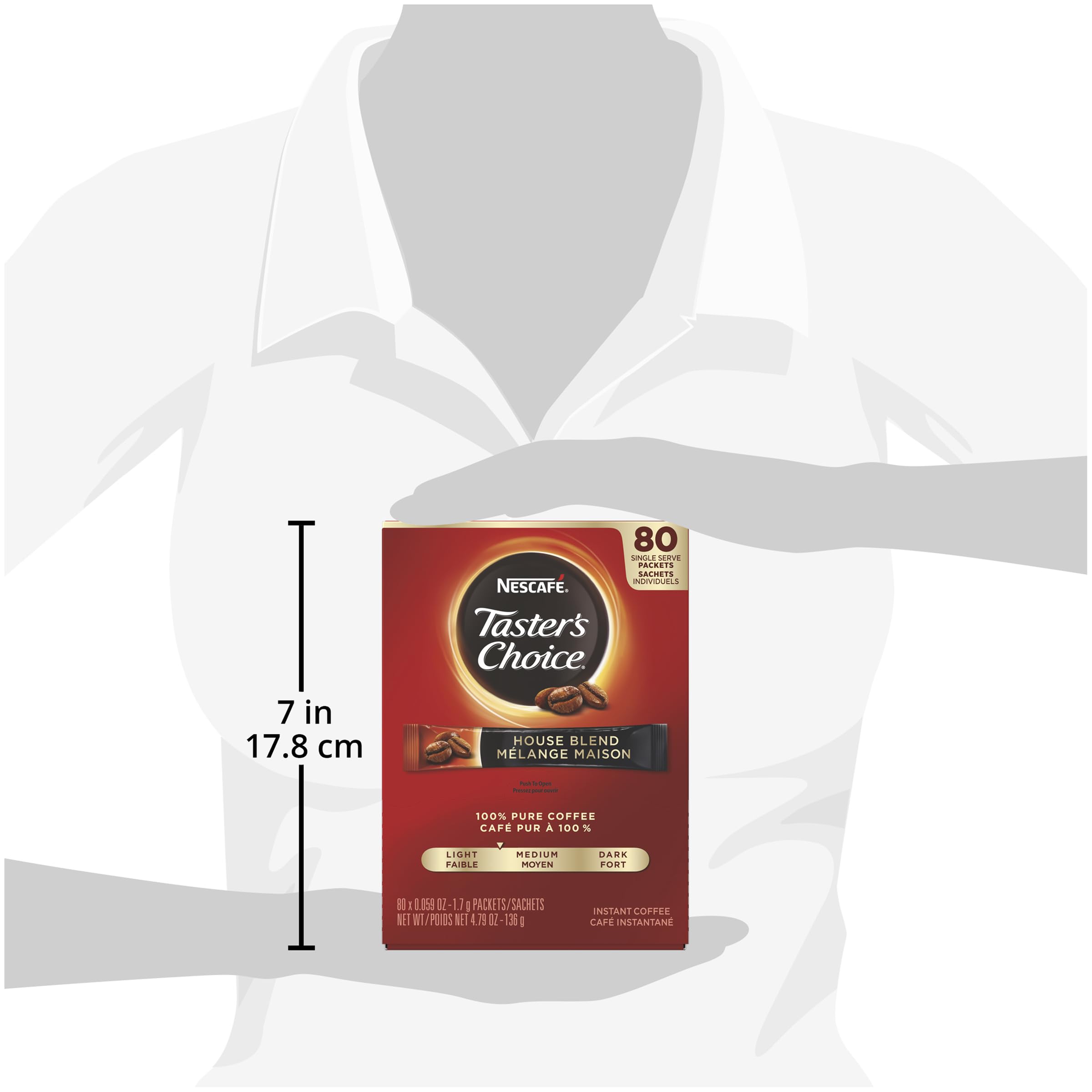 Nescafé Instant Coffee Packets, Taster's Choice Light Roast, 80 x 1.7g 🍁 All In One Marketplace Canada