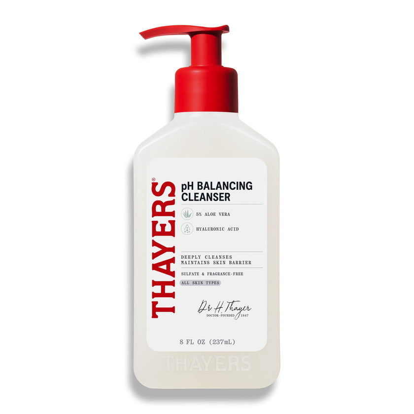 THAYERS pH Balancing Daily Cleanser, Face Wash with Aloe Vera, Gentle and Hydrating Skin Care for Dry, Oily, or Acne Prone Skin, 237ml 🍁 All In One Marketplace Canada