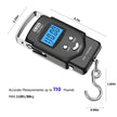 Fish Scale, Dr.meter 110lb/50kg Backlit LCD Display Digital Scale with Built-in Measuring Tape - Electronic Fishing Postal Hanging Hook Scale with 2 AAA Batteries, Pocket Size, Fishing Gifts for Man 🍁 All In One Marketplace Canada