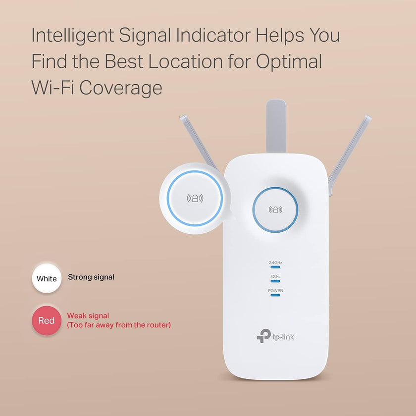 TP-Link AC1900 WiFi Extender (RE550), Covers Up to 2800 Sq.ft and 35 Devices, 1900Mbps Dual Band Wireless Repeater, Internet Booster, Gigabit Ethernet Port 🍁 All In One Marketplace Canada