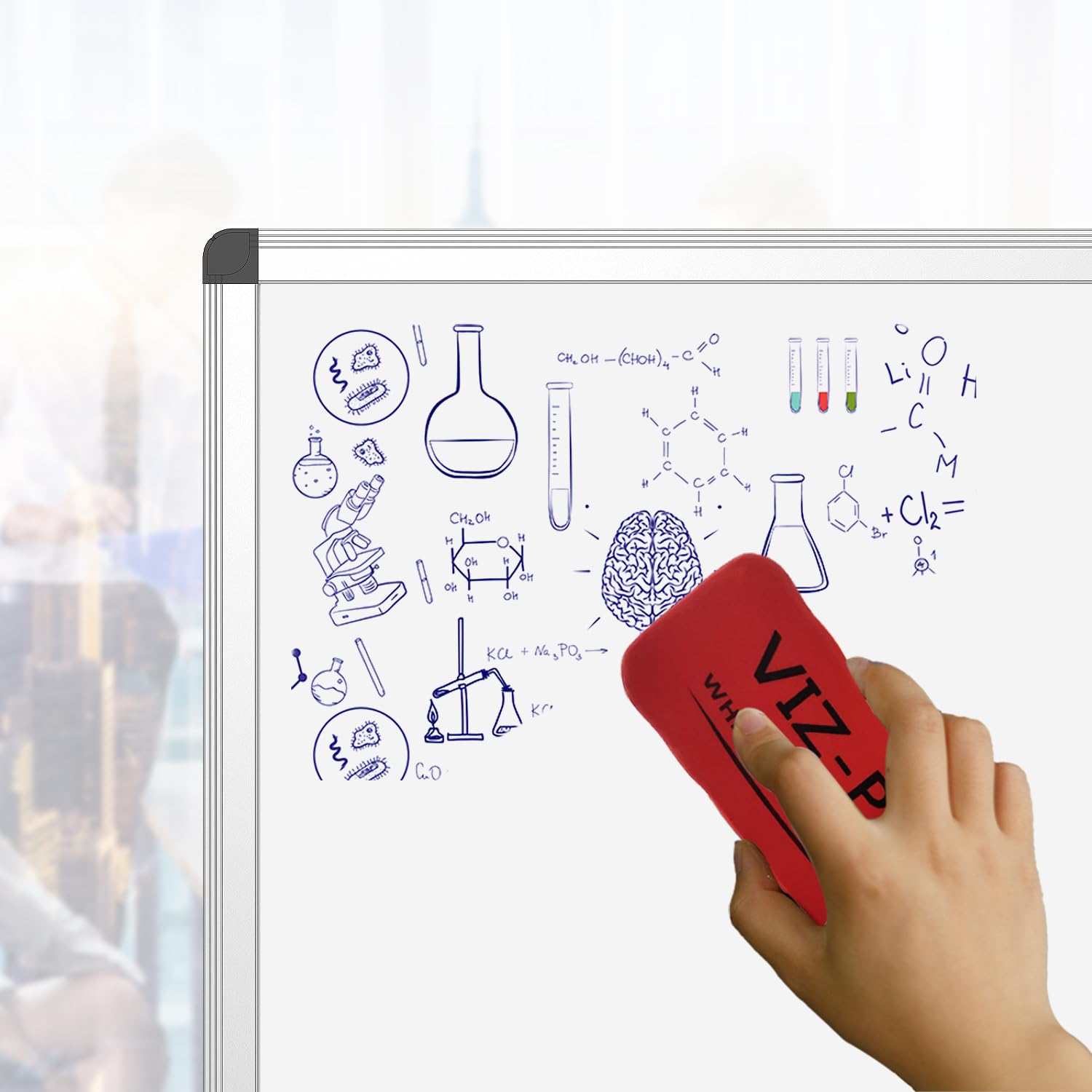 VIZ-PRO Magnetic White Board, Dry Erase Board 24 X 18 Inches, Whiteboard with Silver Aluminium Frame 🍁 All In One Marketplace Canada