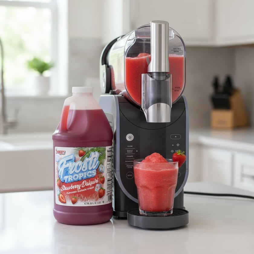 Snappy Frosti Tropics Strawberry Daiquiri Slushie Mix, Slushie Syrups for Machine, Granita Slushy Syrup, Drink Mixers for Cocktails, Slushy Drink Mixes for Alcohol, 1/2 Gallon 🍁 All In One Marketplace Canada