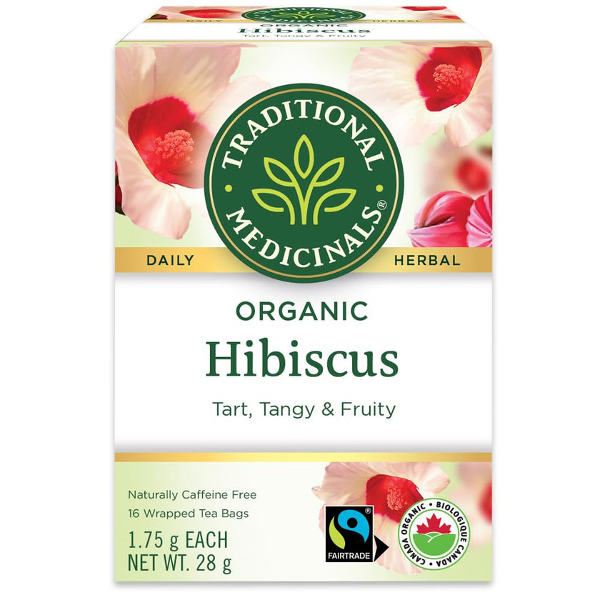 Traditional Medicinals - Organic Hibiscus Herbal Tea (Pack of 6) - Fair Trade Ingredients - Tart, Tangy and Fruity - 96 Tea Bags Total 🍁 All In One Marketplace Canada
