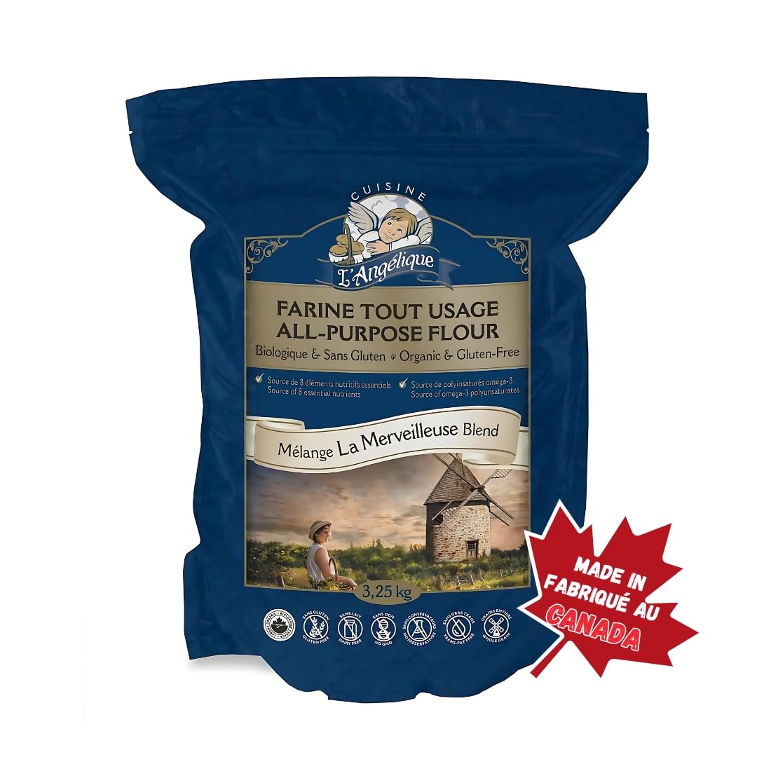 Cuisine L' Angelique La Merveilleuse Gluten-Free & Organic All-Purpose Flour, 3.25kg 🍁 All In One Marketplace Canada