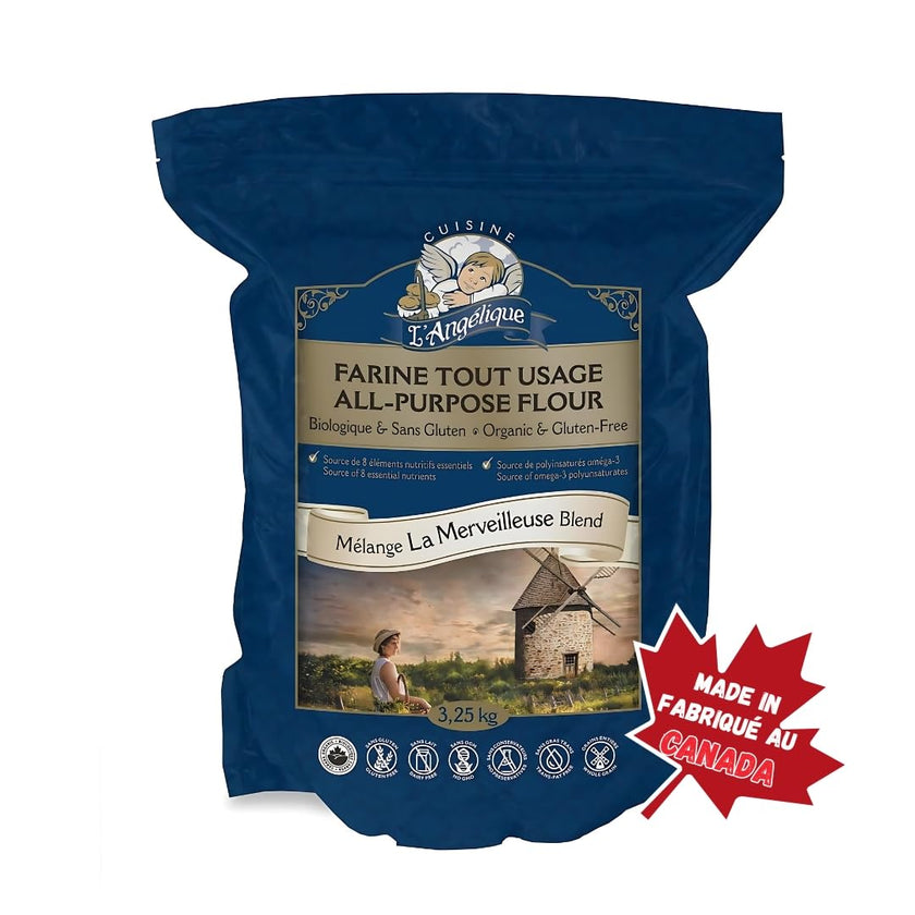 Cuisine L' Angelique La Merveilleuse Gluten-Free & Organic All-Purpose Flour, 3.25kg 🍁 All In One Marketplace Canada