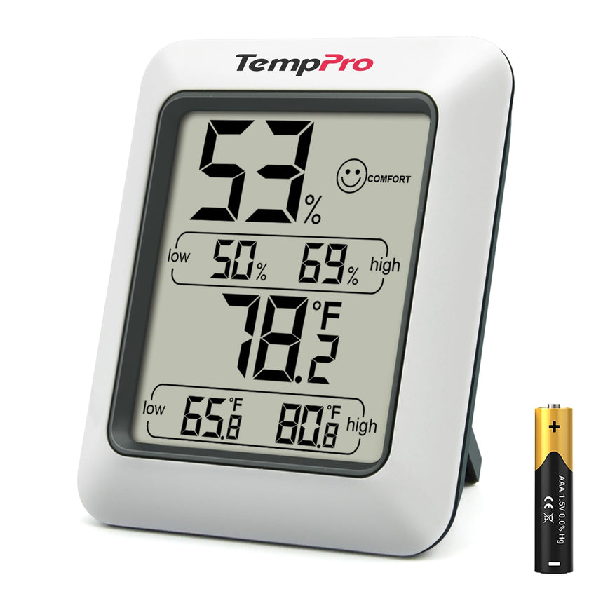 TempPro TP50 Digital Hygrometer Indoor Thermometer with Max/Min Records Room Thermometer and Humidity Monitor with Large LCD Display (Previously ThermoPro) 🍁 All In One Marketplace Canada