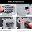 Master Lock Wall Mount Key Lock Box with Resettable Combination Lock, Outdoor Key Lock Box, 5 Key Capacity, 5401D 🍁 All In One Marketplace Canada