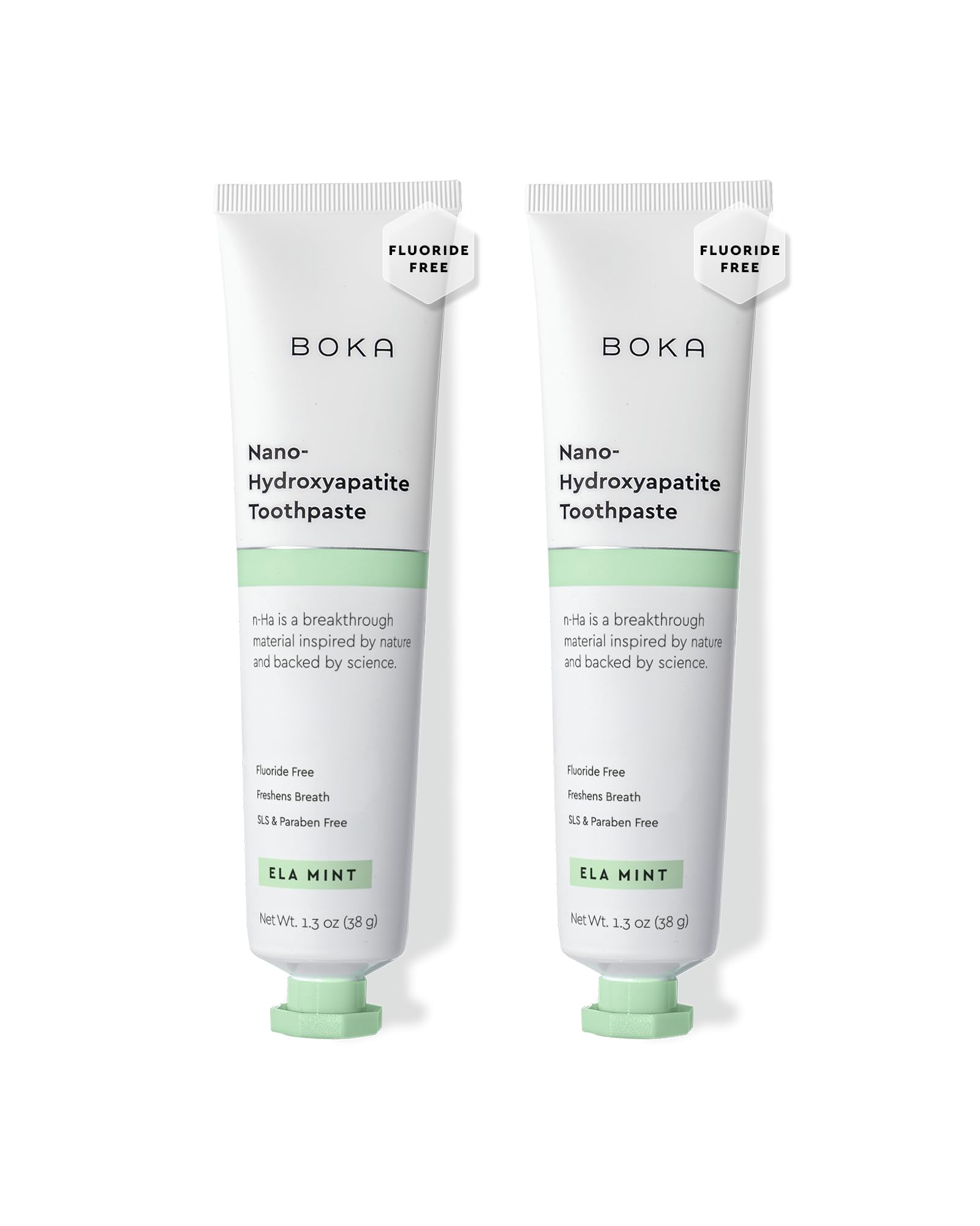 Boka Fluoride Free Toothpaste, Nano Hydroxyapatite Toothpaste, Appropriate for Sensitive Teeth - for Adult Oral Care - Ela Mint Flavor, 1.3 Fl Oz 2Pk US Manufactured 🍁 All In One Marketplace Canada