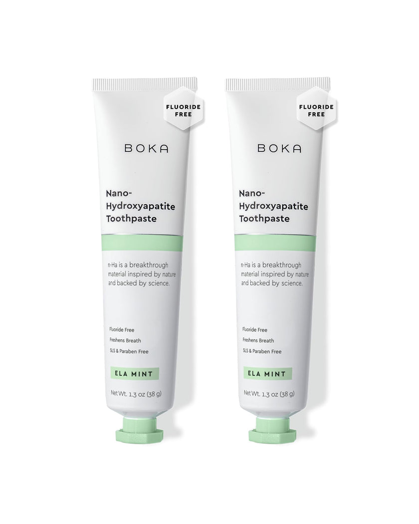 Boka Fluoride Free Toothpaste, Nano Hydroxyapatite Toothpaste, Appropriate for Sensitive Teeth - for Adult Oral Care - Ela Mint Flavor, 1.3 Fl Oz 2Pk US Manufactured 🍁 All In One Marketplace Canada