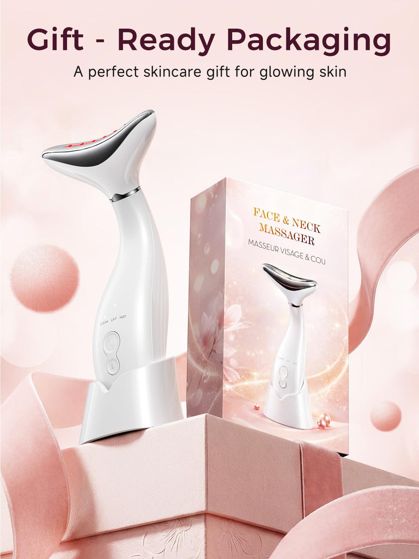 3 in 1 Neck and Face Massager Tool, Red Light Therapy for Face, Portable Facial Massager for Mother Day Gifts, Anniversary Gift for Couple, Valentines Day Gifts for Her, Birthday Gifts for Women 🍁 All In One Marketplace Canada