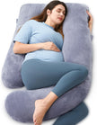 Momcozy Pregnancy Pillows for Sleeping, U Shaped Full Body Maternity Pillow with Removable Cover - Support for Back, Legs, Belly, HIPS for Pregnant Women, 57 Inch Pregnancy Pillow for Women, Grey 🍁 All In One Marketplace Canada