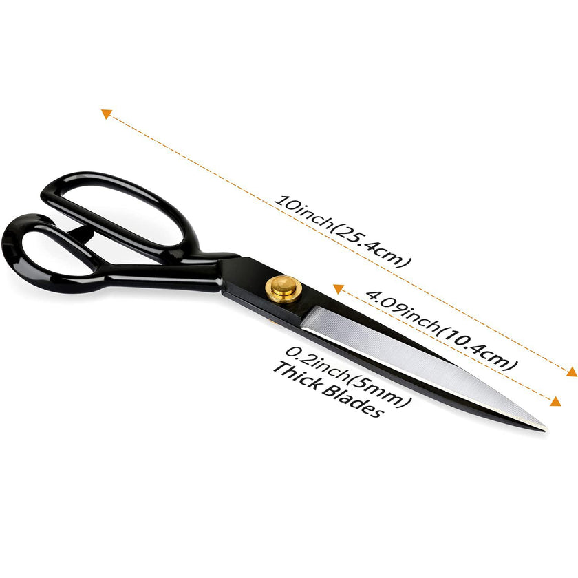 Fabric Scissors Professional 10 inch Heavy-Duty Sewing-Scissors for Leather Industrial Strength High Carbon Steel Tailor-Shears Dressmaking Tailoring Home Office Artists Students 🍁 All In One Marketplace Canada