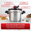 T-fal Clipso Stainless Steel Pressure Cooker, 6 Qt, Secure Locking System, One Hand System, Silver, Induction Compatible, Pressure Canner, Includes Recipe Book, Cookware 🍁 All In One Marketplace Canada