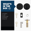 Weiser Safelock Matte Black Round Deadbolt Lock, ANSI/BHMA Grade 3 Certified Front Door Lock, Exterior Door Lock with Key, Traditional Door Locks for Entry Door 🍁 All In One Marketplace Canada